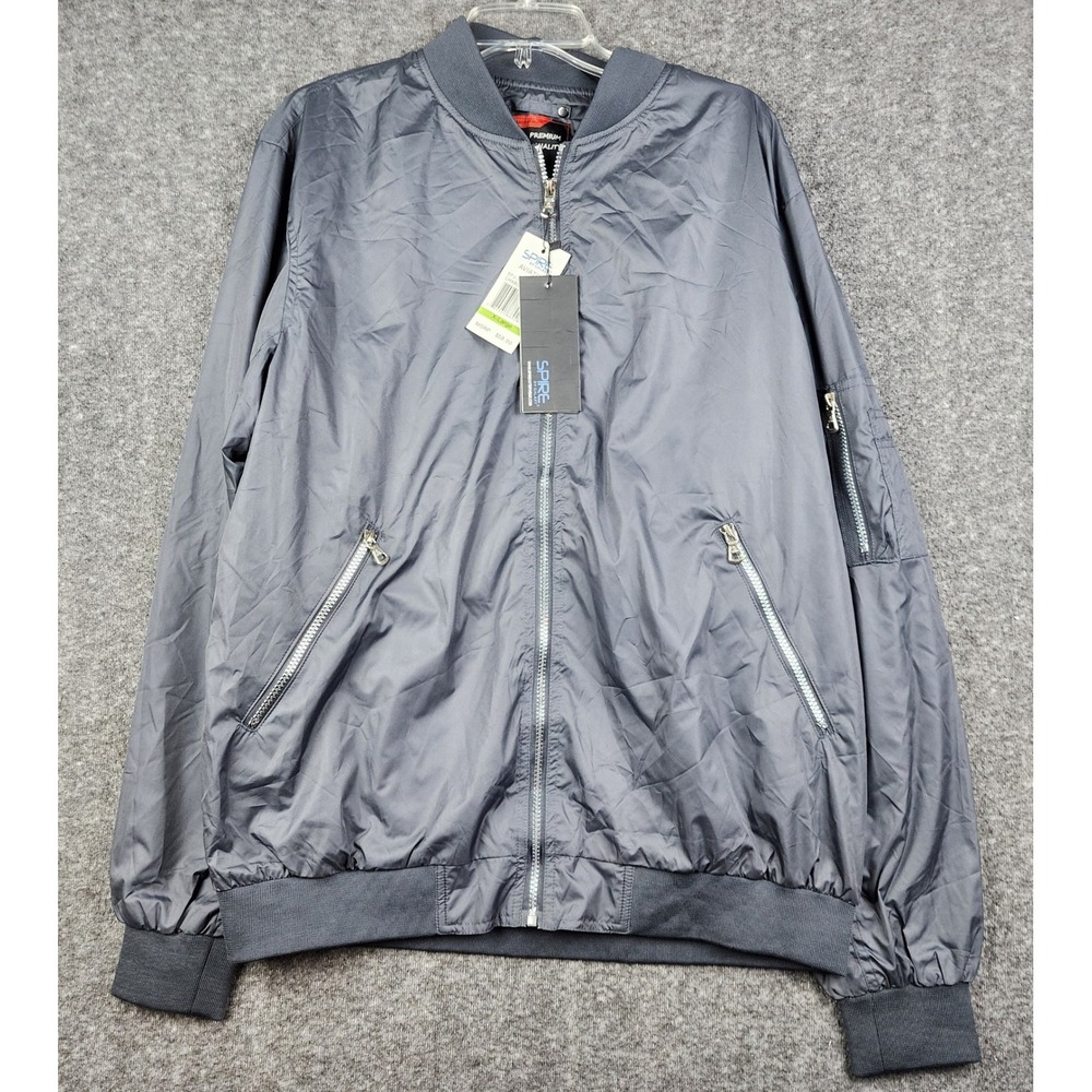 Spire Aviator Bomber Jacket Mens XL Charcoal Waterproof Breathable‎ SPJ-145CH